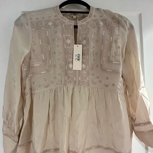Rebecca Taylor Boho style silk blouse - size 2